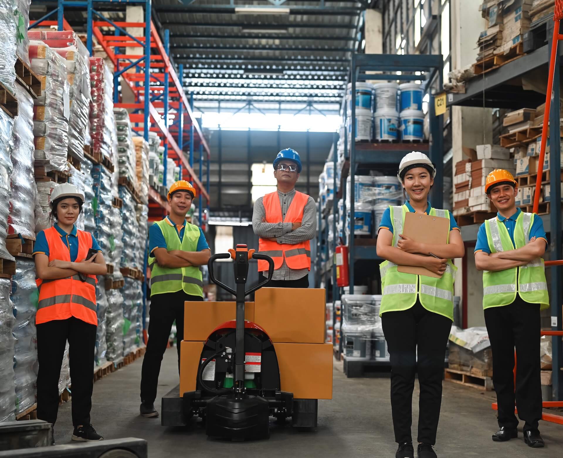 image of a warehouse staffing team for a warehouse staffing agency
